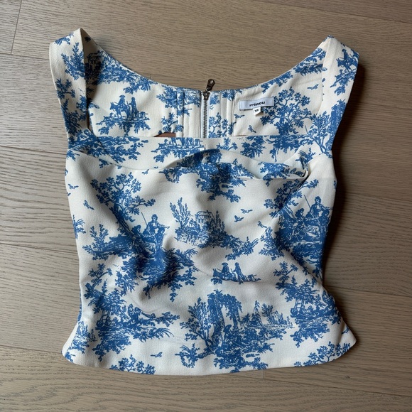 Miaou blue toile Imogen corset top - Picture 3 of 4